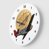 Tuskegee Metal of Honor/Red Schwanz Flugzeug Große Wanduhr (Winkel)