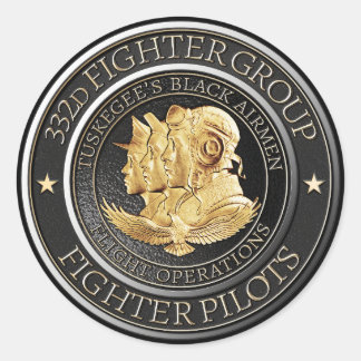 Tuskegee Red Schwanz Airmen 332d Fighter Group Runder Aufkleber