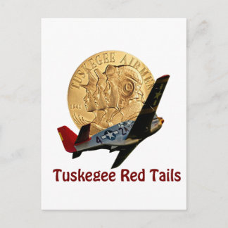 Tuskegee Red Schwanz Postkarte