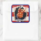 Tust du alles, was du kannst? Rett-the-Date-Aufkle Quadratischer Aufkleber (Tasche)