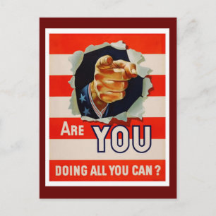 Tust du alles, was du kannst? - WW2 Postkarte