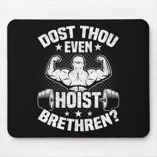 Tust du sogar Bodybuilding-Gewichtheben stemmen Mousepad (Vorne)