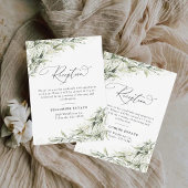 Tusty Sage green Wedding Reception Enclosure Card Begleitkarte