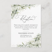 Tusty Sage green Wedding Reception Enclosure Card Begleitkarte (Vorderseite)