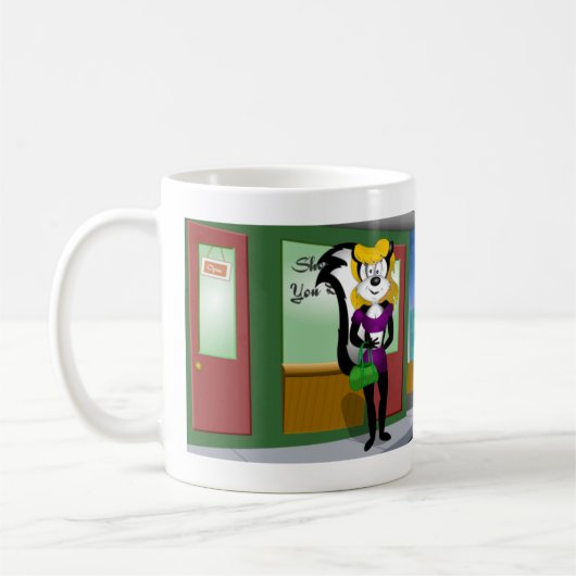 Tut dies… Stinktier-Tasse Kaffeetasse (Links)
