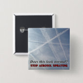 Tut diesen Blick normalen Chemtrail Knopf Button (Vorne & Hinten)
