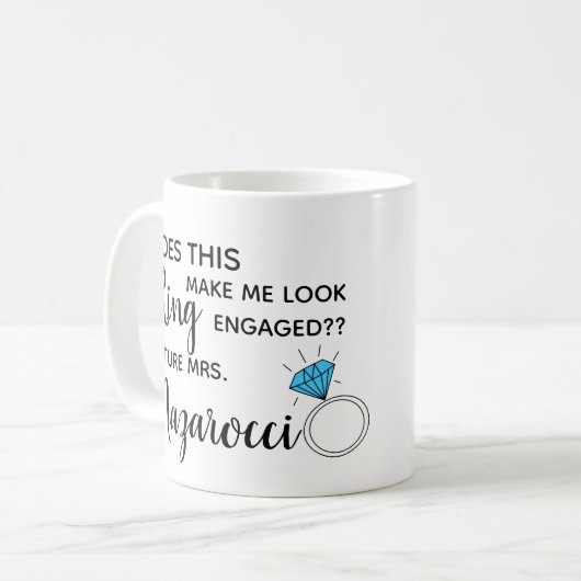 tut diesen Ring lassen mich verlobt schauen Kaffeetasse (Vorderseite Links)