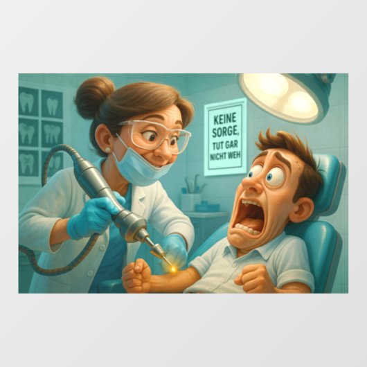 Tut gar nicht weh... fensteraufkleber (Blatt)