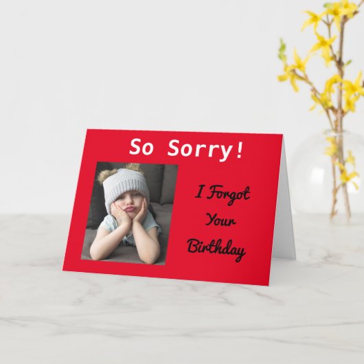 Tut mir leid! Belated Birthday Funny Grumpy Girl N Karte (Gelbe Blume)