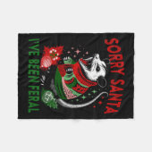 Tut mir leid, dass Santa I Feral Funny Feral Oposs Fleecedecke (Vorderseite (Horizontal))