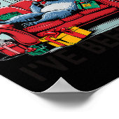 Tut mir leid, dass Santa I Feral Funny Raccoon Xma Poster (Ecke)