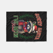 Tut mir leid, dass Santa I Feral Niedlich Raccoon Fleecedecke (Vorderseite (Horizontal))