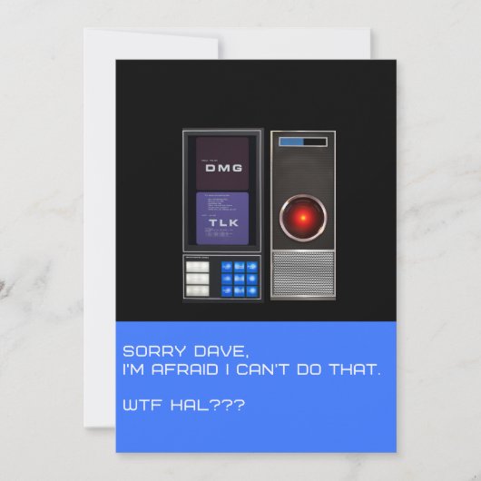 Tut mir leid, Dave kann das nicht tun. Einladung (Vorderseite)