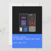 Tut mir leid, Dave kann das nicht tun. Einladung (Vorderseite)