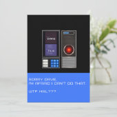 Tut mir leid, Dave kann das nicht tun. Einladung (Stehend Vorderseite)