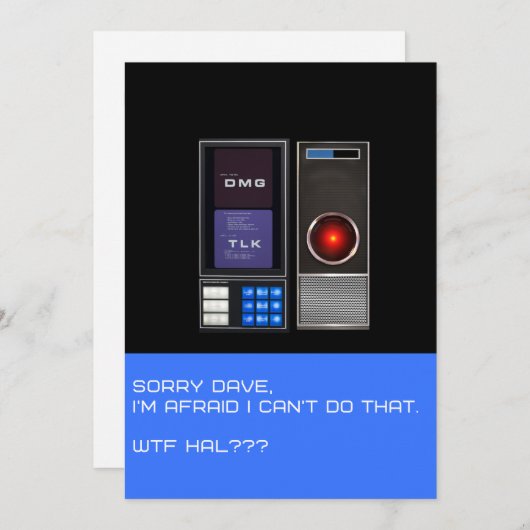 Tut mir leid, Dave kann das nicht tun. Einladung (Vorne/Hinten)