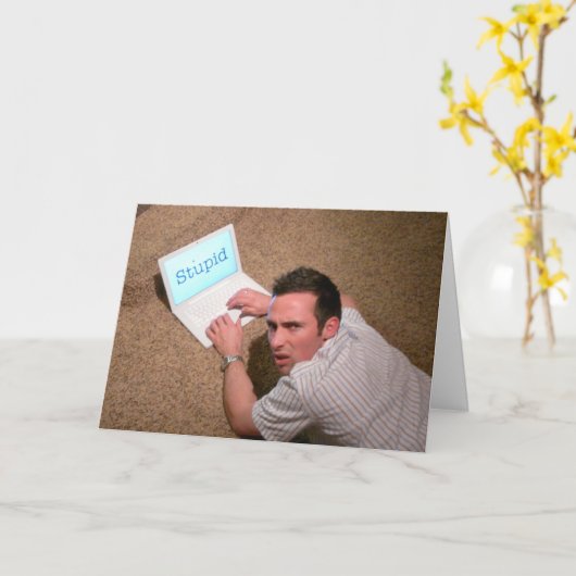 Tut mir leid, ich bin ein Idiot Karte (Gelbe Blume)