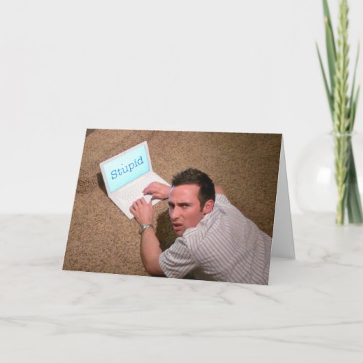 Tut mir leid, ich bin ein Idiot Karte (Vorderseite)