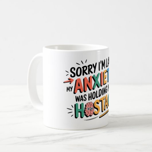 Tut mir leid, ich bin zu spät kaffeetasse (Vorderseite Links)