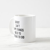 Tut mir leid, ich kann es nicht kaffeetasse (Vorderseite Links)