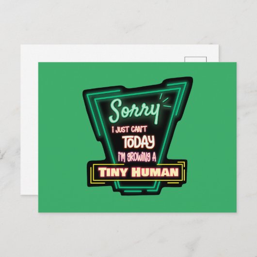 Tut mir leid, ich kann heute einfach nicht einen w postkarte (Vorne/Hinten)