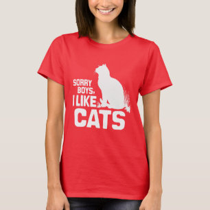 TUT MIR LEID JUNGEN, ICH MAG KATZEN - WEISS -.png T-Shirt