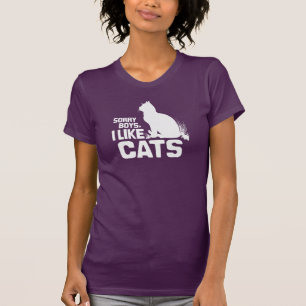 TUT MIR LEID JUNGEN, ICH MAG KATZEN - WEISS -.png T-Shirt