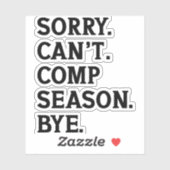 Tut mir leid, kann die Saison nicht mit fröhlichem Aufkleber (Blatt)