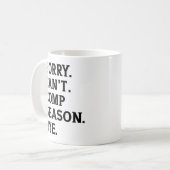 Tut mir leid, kann die Saison nicht mit fröhlichem Kaffeetasse (Vorderseite Links)