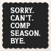 Tut mir leid, kann die Saison nicht mit fröhlichem Untersetzer (Vorderseite)