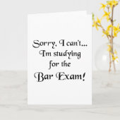 Tut mir leid, kann nicht...Bar Exam Karte (Gelbe Blume)