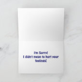 Tut mir leid! karte (Innenseite)