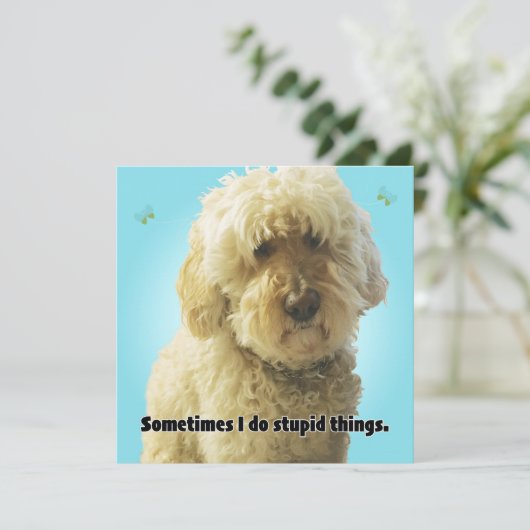 Tut mir leid, manchmal mache ich dumme Sachen Karte (Stehend Vorderseite)