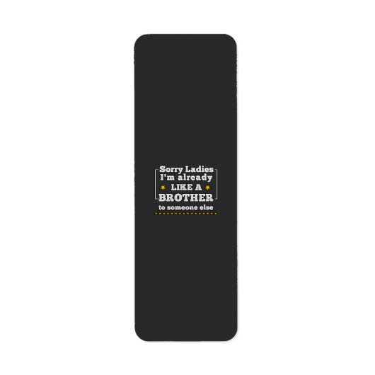 Tut mir leid, meine Damen sind schon wie ein Brude (Vorne)