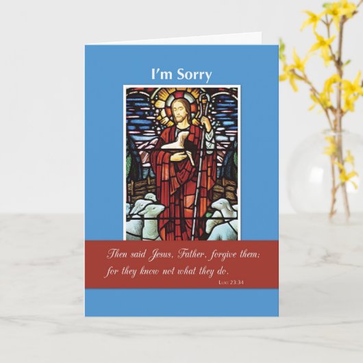 Tut mir leid, Religious, Good Shepherd Karte (Gelbe Blume)