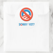 Tut mir leid runder aufkleber (Tasche)