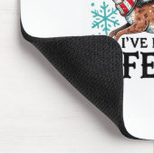 Tut mir leid Santa I war Feral Funny Raccoon Chris Mousepad (Ecke)