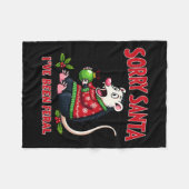 Tut mir leid, Santa Ich bin Feral Funny Opossum Ch Fleecedecke (Vorderseite (Horizontal))