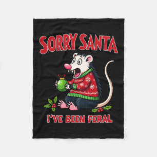 Tut mir leid, Santa Ich bin Feral Funny Opossum Ch Fleecedecke