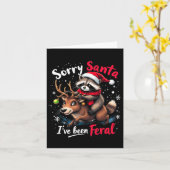 Tut mir leid, Santa Ich war Feral Raccoon Funny Ch Karte (Gelbe Blume)