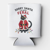 Tut mir leid, Weihnachten war Feral Black Cat Weih Dosenkühler (Vorderseite)
