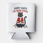 Tut mir leid, Weihnachten war Feral Black Cat Weih Dosenkühler (Vorderseite)