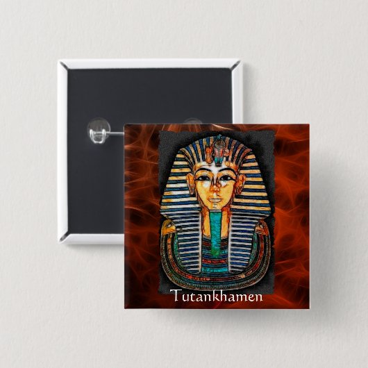 TUTANKHAMEN Ägyptischer Pharao Gift Range Button (Vorne & Hinten)