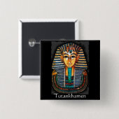 TUTANKHAMEN Ägyptischer Pharao Gift Range Button (Vorne & Hinten)