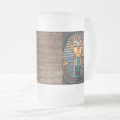 TUTANKHAMEN Antike ägyptische Pharao-Tasse Mattglas Bierglas (VorderseiteRechts)