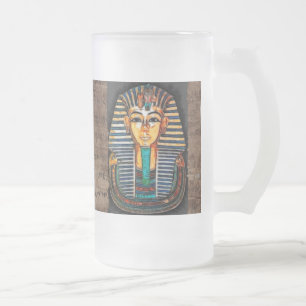 TUTANKHAMEN Antike ägyptische Pharao-Tasse Mattglas Bierglas