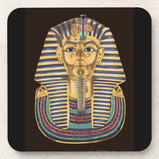 Tutankhamons goldene Maske Getränkeuntersetzer (Vorderseite)