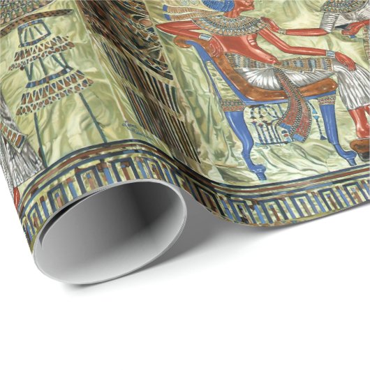Tutankhamons Thron Geschenkpapier (Rolleneckpunkt)