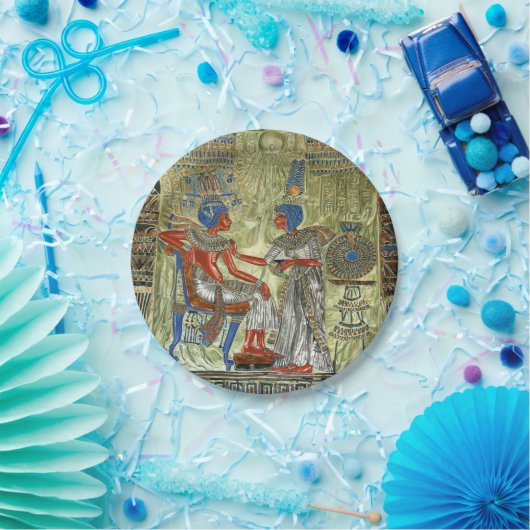 Tutankhamons Thron Pappteller (Party)