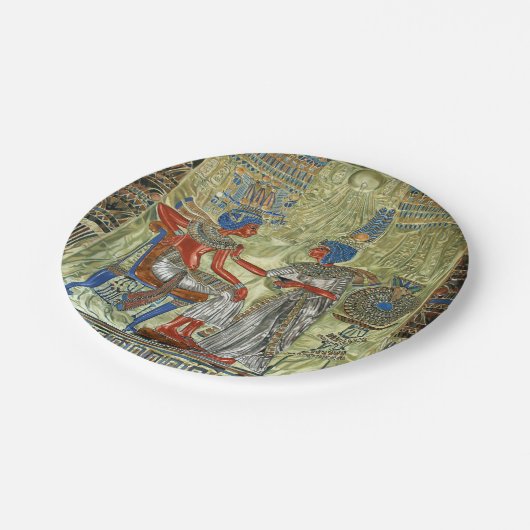 Tutankhamons Thron Pappteller (Schrägansicht)